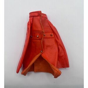 Vintage Barbie Mattel The Ski Scene #1797 Orange‎ Vinyl Jacket 70s Doll Clothing